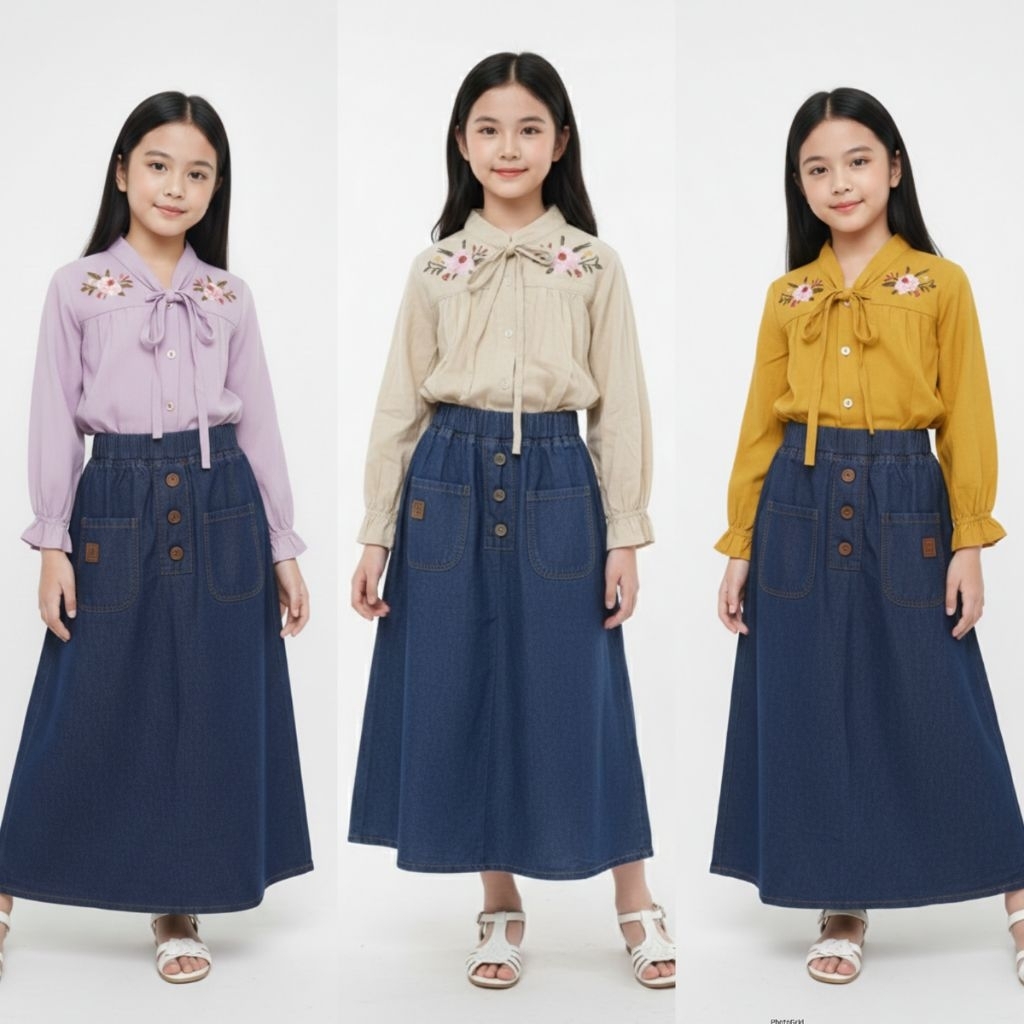 ONESET Setelan ANAK | Set Rok | Setelan Celana | TEEKAY | KAKADEDE Muslim Anak Cewek Perempuan