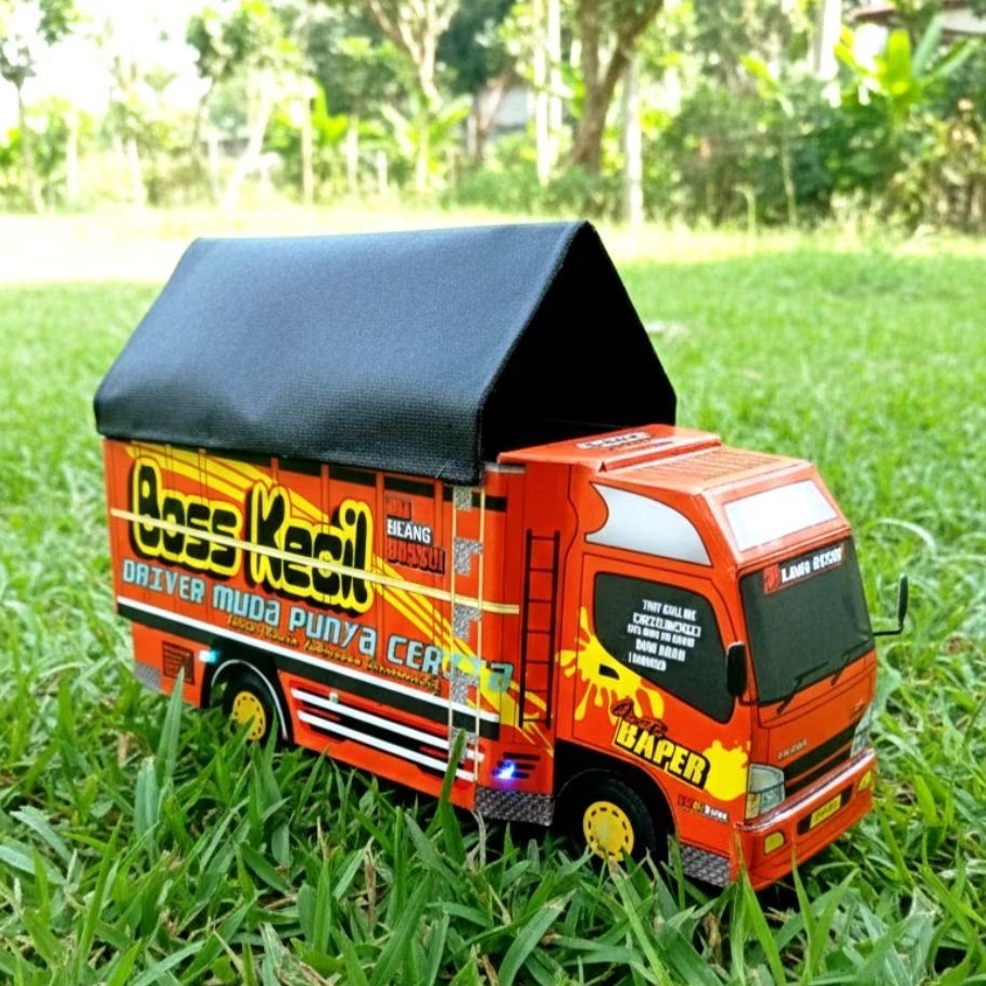 (Gratis terpal) Mainan anak Miniatur truk oleng panjang 30cm