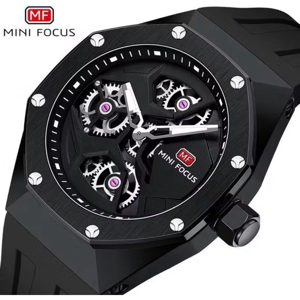 Jam tangan pria mini focus rotating whell tahan air