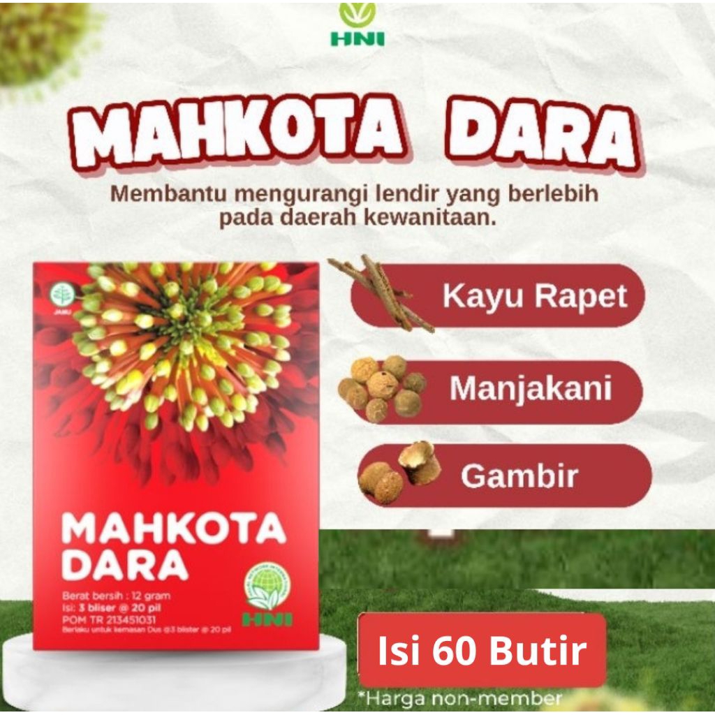 Mahkota Dara Hpai Original Isi 60 Butir Perapat Mis V Mustika Dara Hpai Mahkota Dara Hni Hpai