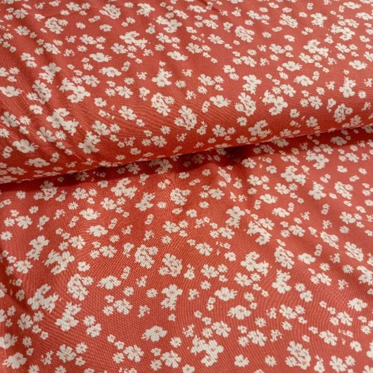 New Kain Katun Rayon Twill Uniqlo Premium Import ll Motif bunga