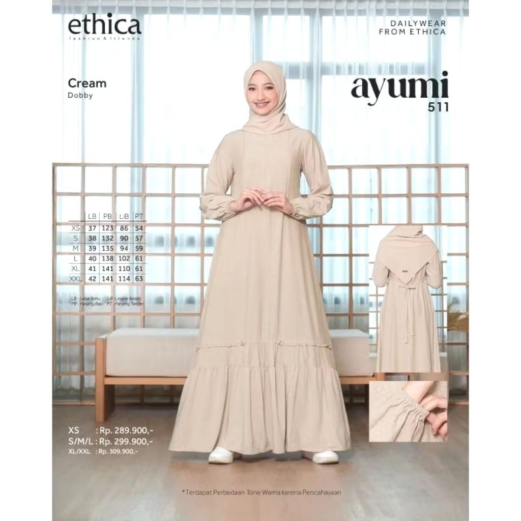 GAMIS ETHICA AYUMI 511 CREAM_GAMIS ETHICA TERBARU_GAMIS ETHICA DAILY_GAMIS ETHICA TERNYAMAN