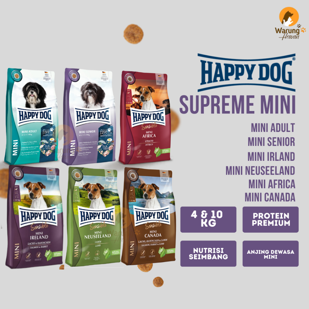 Happy Dog Supreme Mini Adult / Senior / Irland / Neuseeland / Africa / Canada Adult Dry Food - 4Kg /