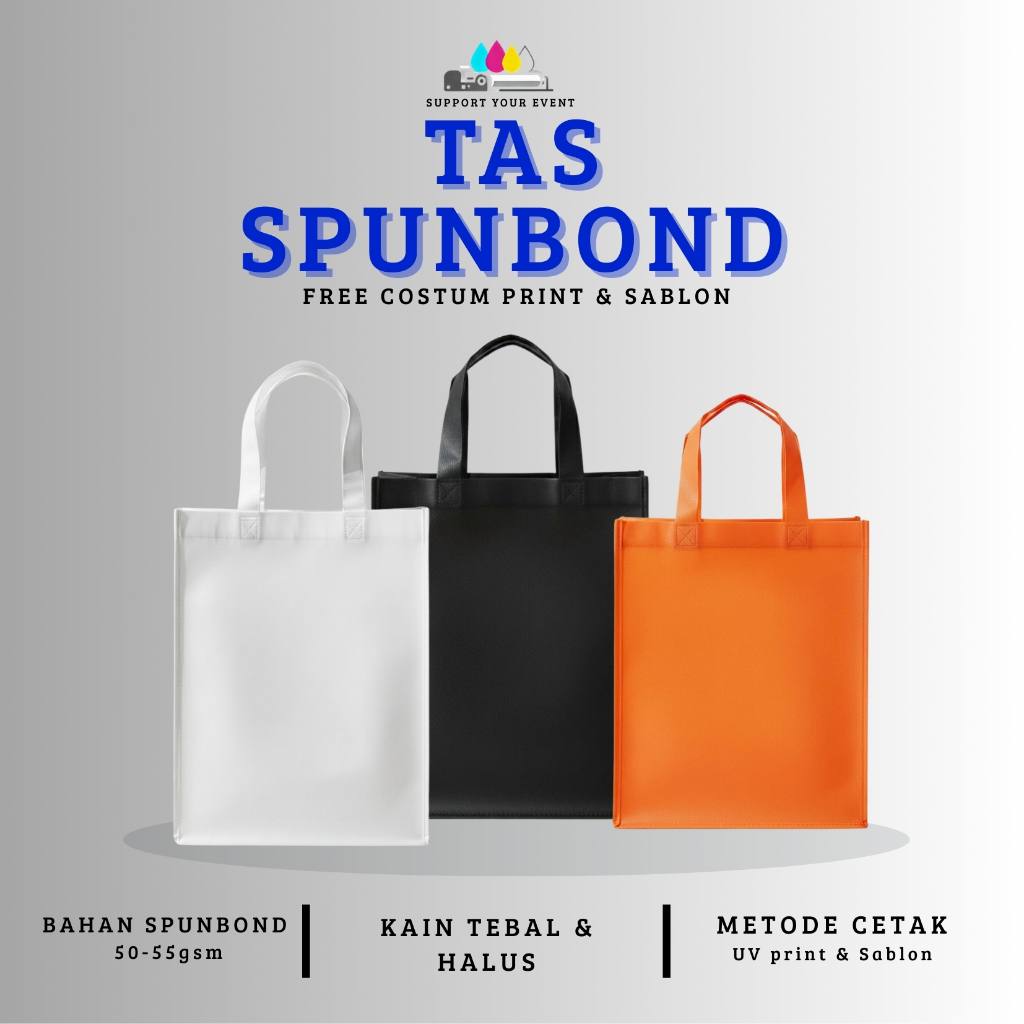 TAS SPUNBOND SABLON [ Custom 25x35x8 Tas Goodie Bag ]  TAS Souvenir GOODIE BAG Souvenir Wedding,Syuk