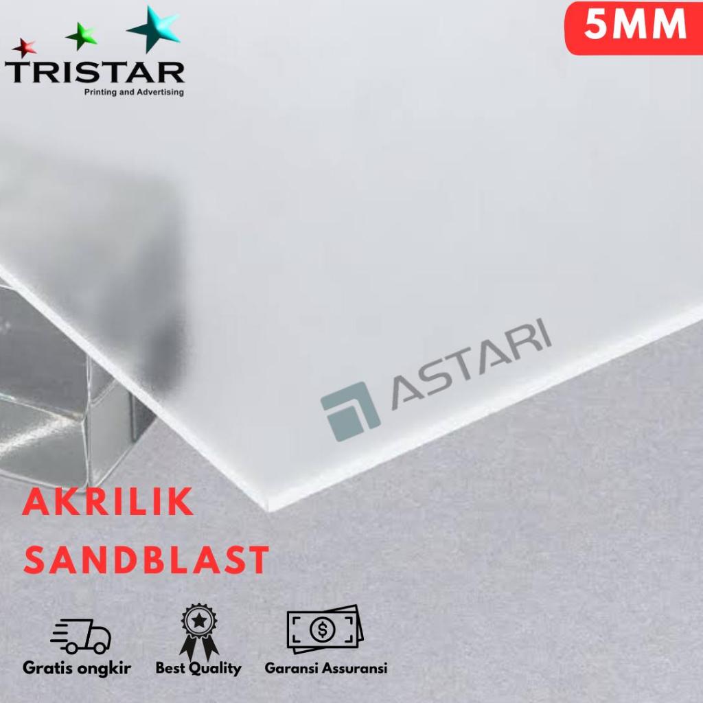 Akrilik lembaran Sandblast 122x244cm merk ASTARI 5mm