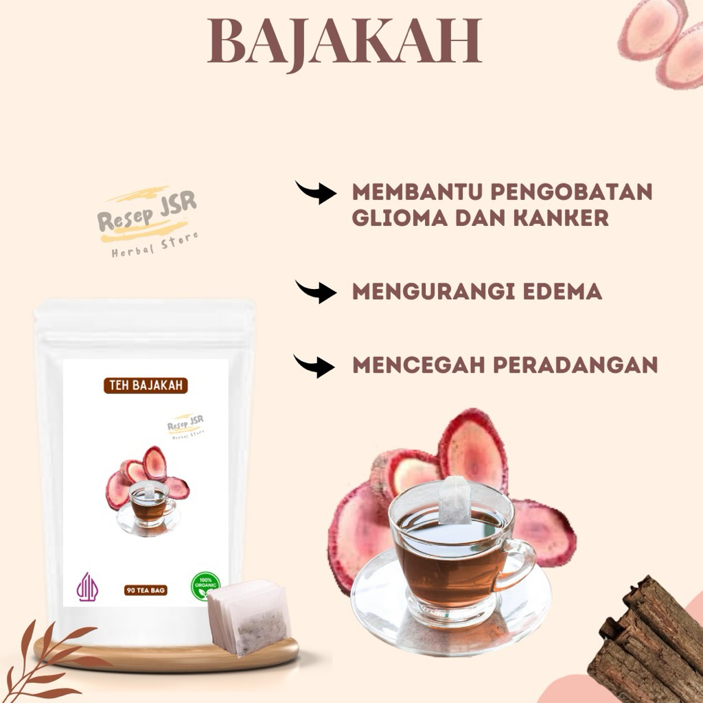 TEH CELUP KAYU AKAR BAJAKAH | ISI 30 KANTONG CELUP