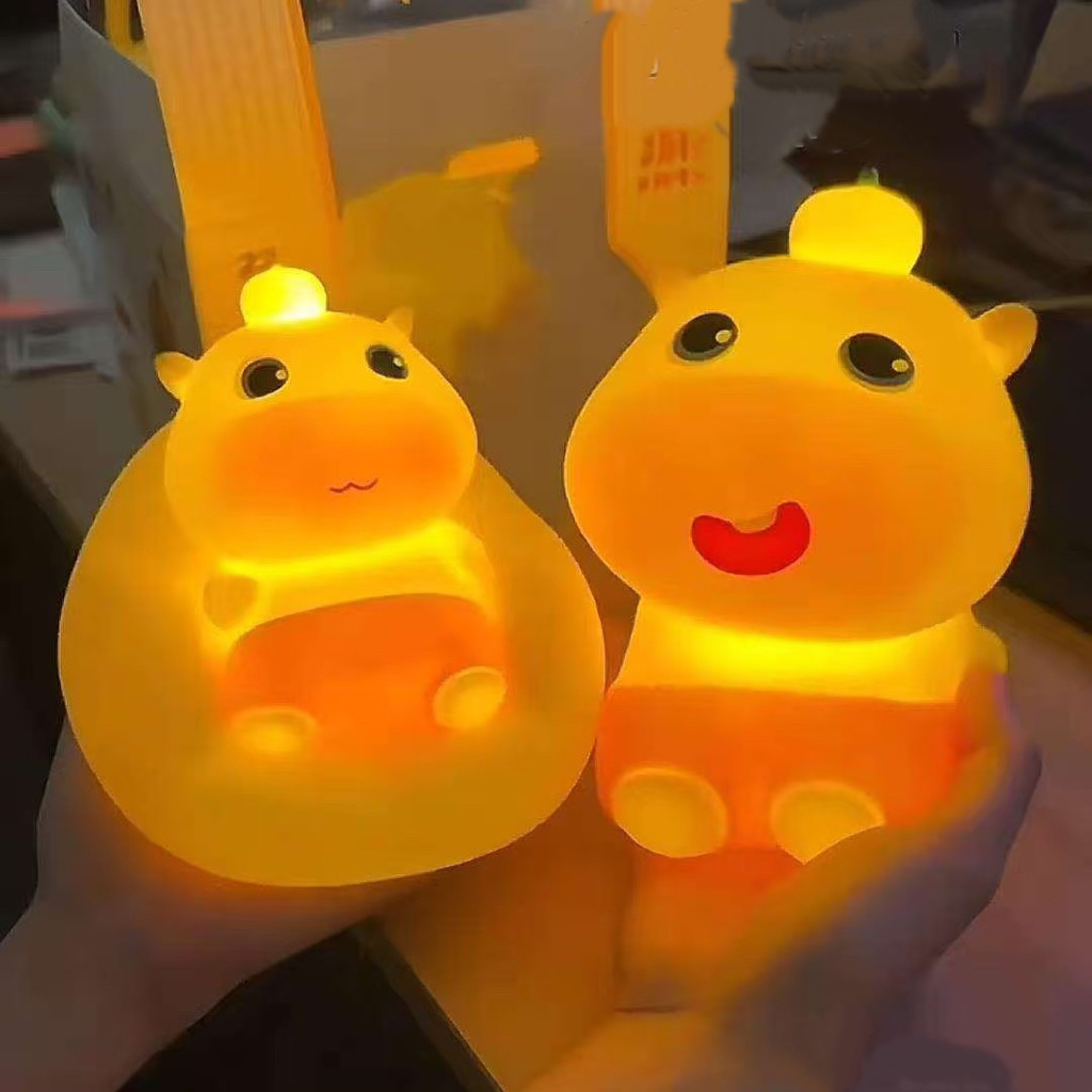 (READY)Lampu Tidur LED Karakter Capybara Lulu/Lampu Tidur Silikon Untuk Anak Laki-Laki&Perempuan/Hia