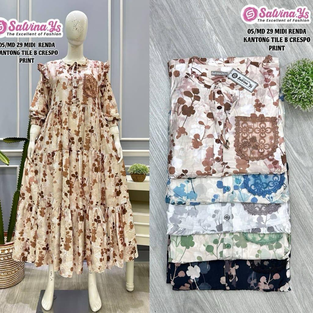 Gamis Salvina Renda Motif Premium