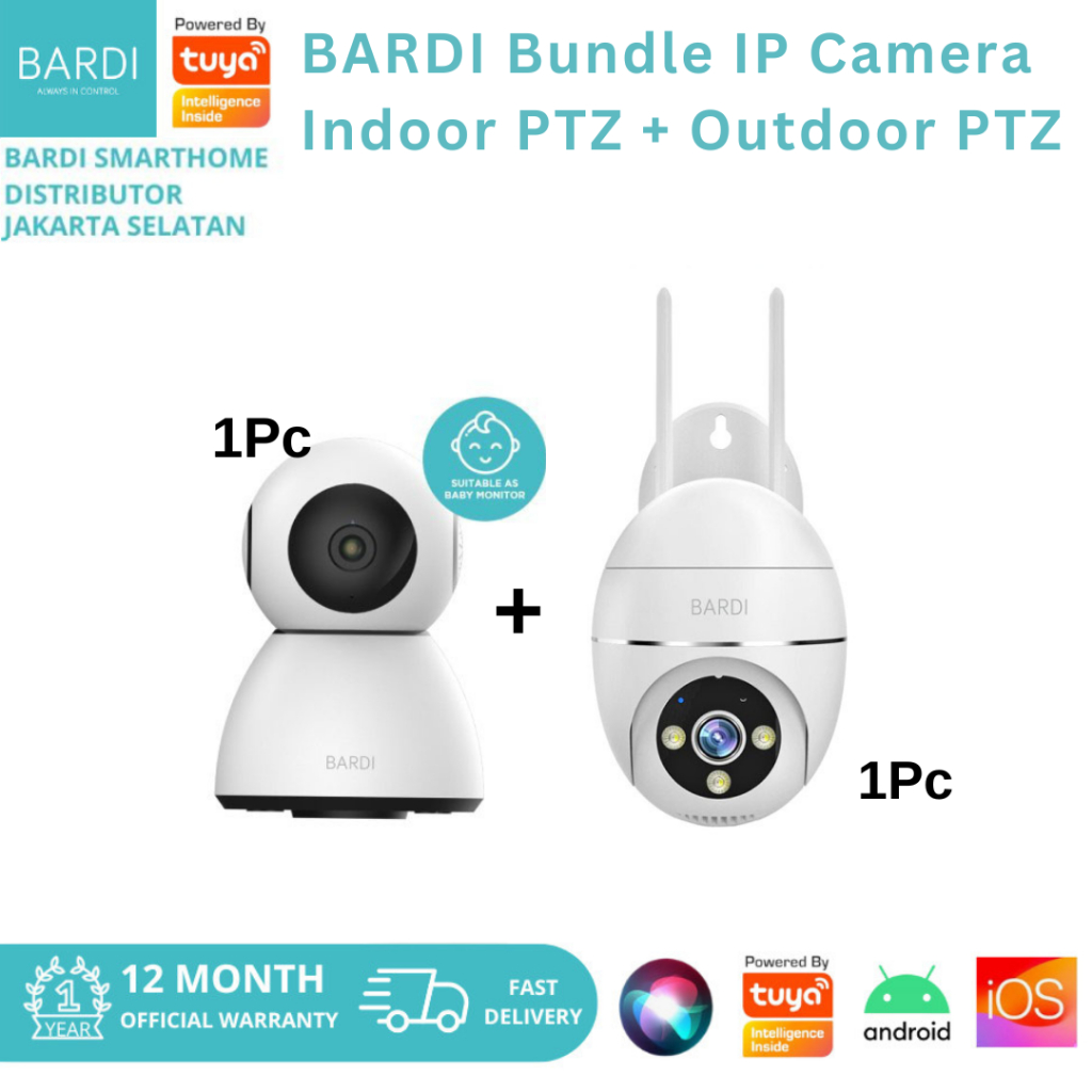 Bardi IP Camera Indoor PTZ Bundling IP Camera Outdoor PTZ Lite Version