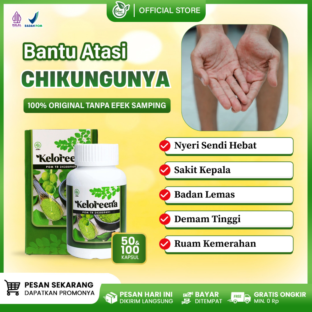Obat Chikungunya, Redakan Gejala Chikungunya, Nyeri Sendi & Otot Parah, Sakit Kepala, Demam Tinggi R