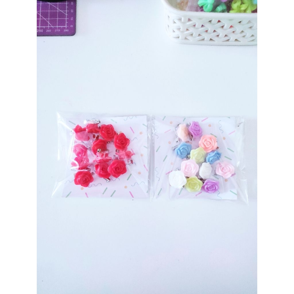 12 Pcs (1 Lusin) Bros Dagu Mawar Bros Hijab Bros Hijab Pin Bros