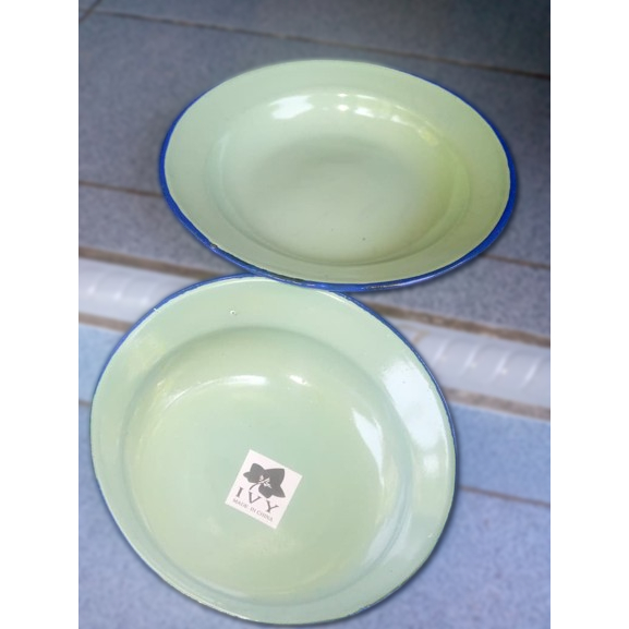 NEW PROMO =Best Quality= PIRING / LEPEK SENG RRT MOTIF POLOS WARNA HIJAU (Green) BEST SELLER