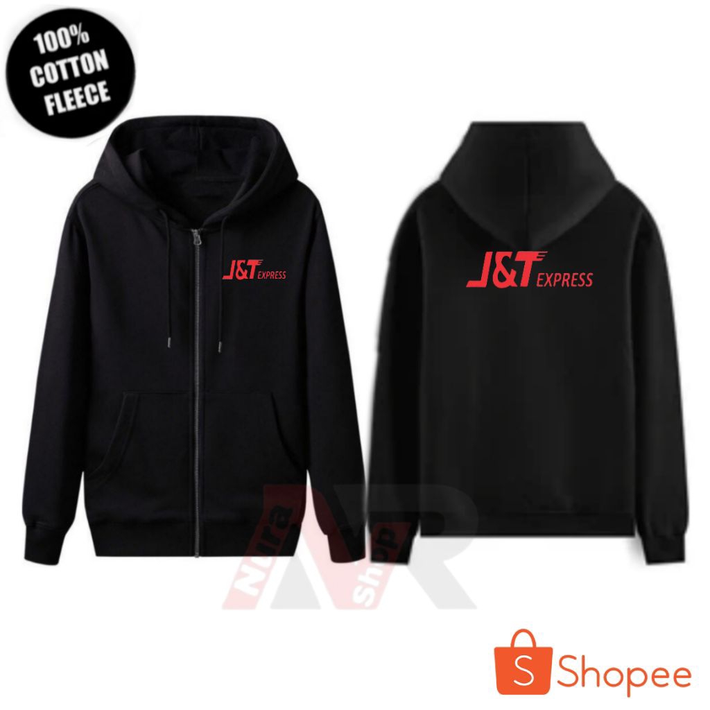 JAKETT HOODIE LOGO JNT EXPRESS SWEATER HOODIE KURIR JNT UNISEX