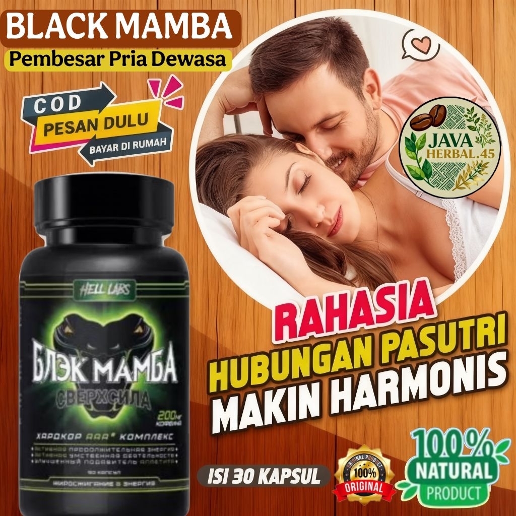 (BEST SELLER) BLACK MAMBA - OBAT HERBAL ALAMI PRIA DEWASA pembesar mr.p menambah ukuran dan durasi p