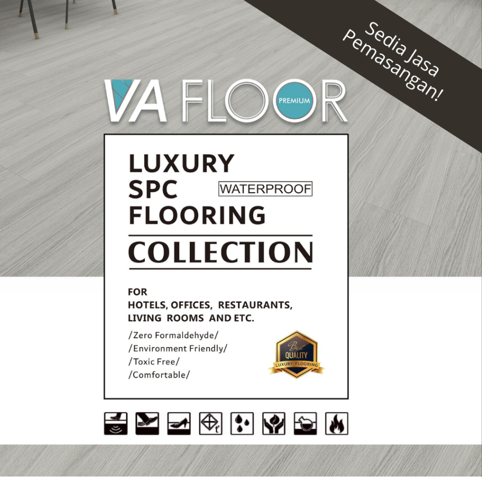 VINYL SPC VA FLOOR | Lantai Vinyl SPC 4mm + 1mm underlayer IXPE | Vinyl SPC Flooring