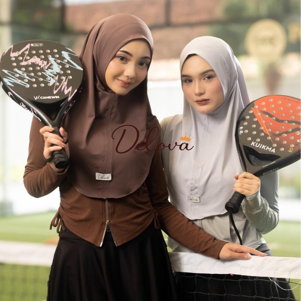 Delova - Zaira Bergo Instan Non Ped Jersey | Hijab Sport Non Ped Daily Size S