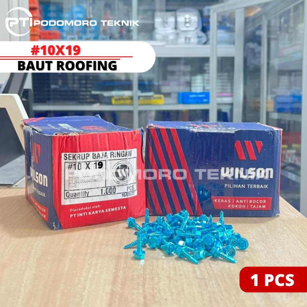 Sekrup Roofing SDS 10X19 Baut Roffing Baja Ringan HEX SDS