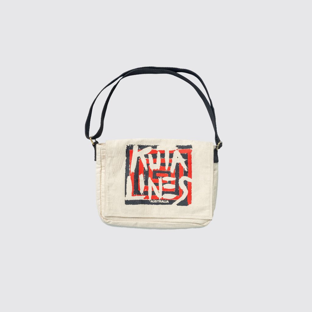 Kuta Lines - Painted (Natural) - Premium Messenger Bag