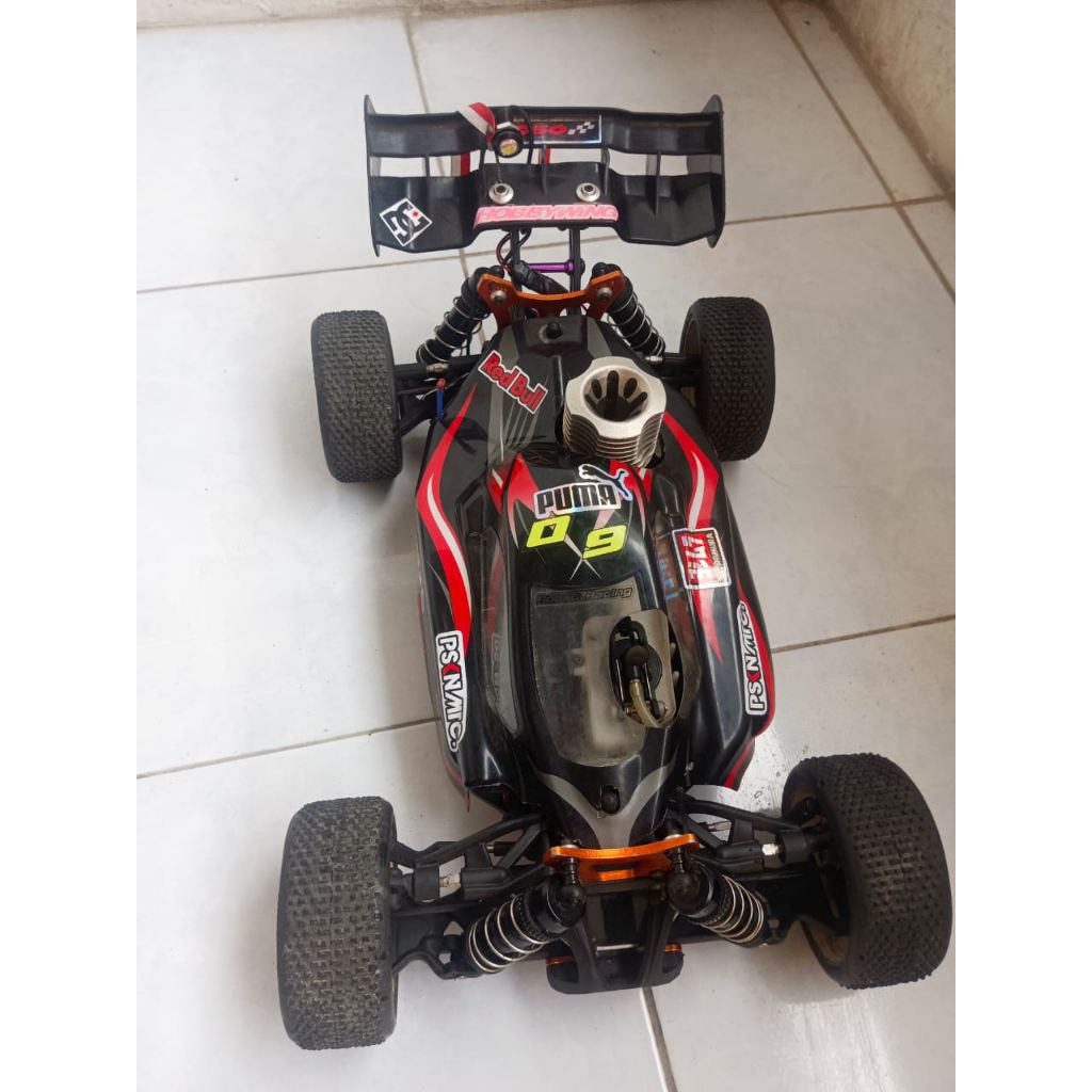 mobil remote rc engine nitro hobao hyper ss buggy 1/8