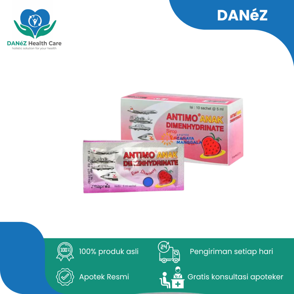 ANTIMO ANAK SYRUP STRAWBERRY UNTUK MENCEGAH MENGATASI MUAL, MUNTAH