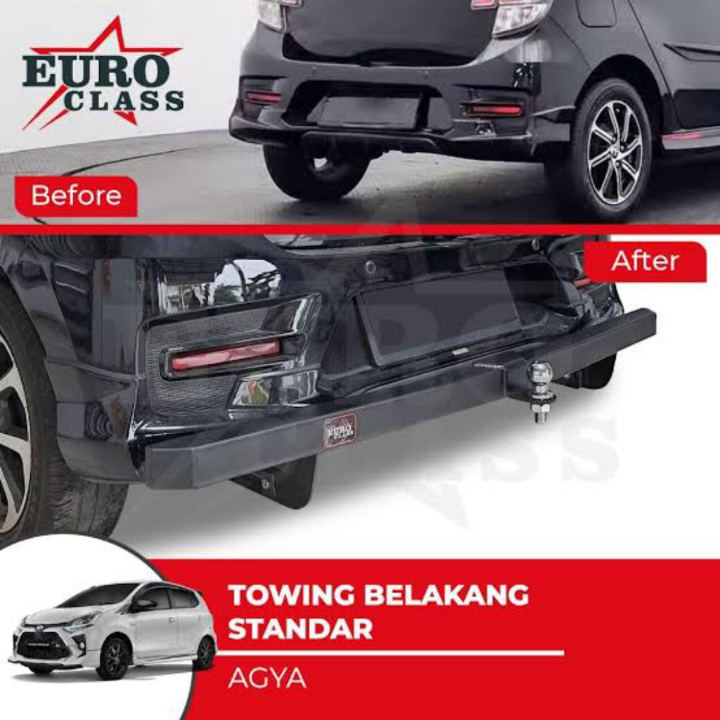 TOWING PENGAMAN BUMPER  BELAKANG AGYA AYLA 2014-2022 EUROCLASS