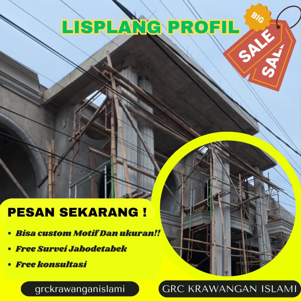 Lisplang profil GRC beton Tambun Selatan Bekasi