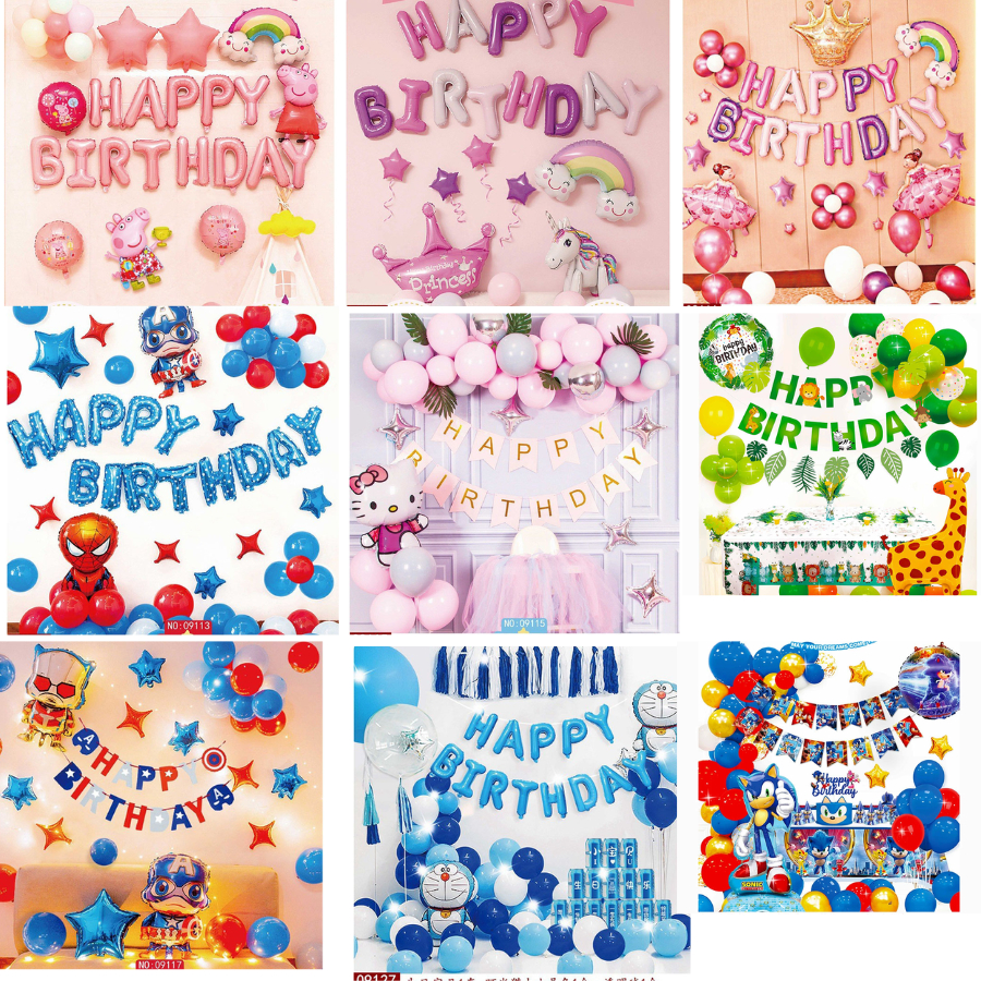 Paket Balon Dekorasi Anak Perempuan/Balon Ulang Tahun Tema Girl