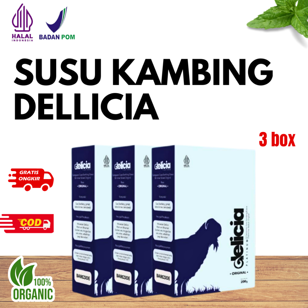 Susu Kambing Etawa Dellicia Platinum Paket 3 Box Menyehatkan Tubuh Anda
