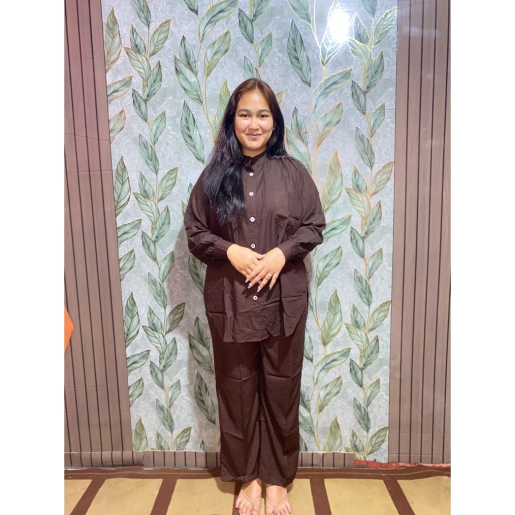 Pajamas One Set Kekinian Rayon Premium Grade A Lengan Panjang