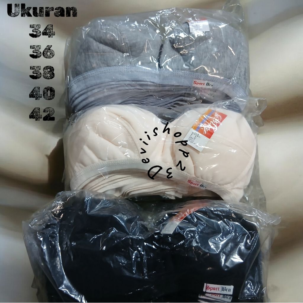 Bra Sport Bh murah Bh Remaja & Dewasa Tanpa Busa & Kawat nyaman di pakai paket 3,4,6,12