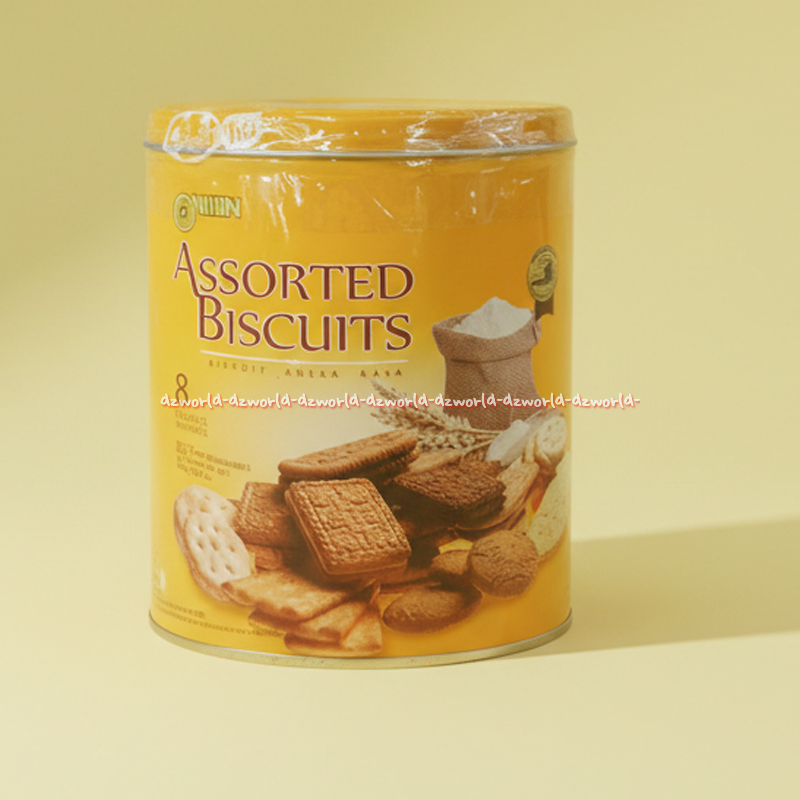 Nissin Assorted Biscuits 650gr 8 Classics Varian Biskuit Aneka Rasa Kemasan Kaleng Kuning Nisin Bisc