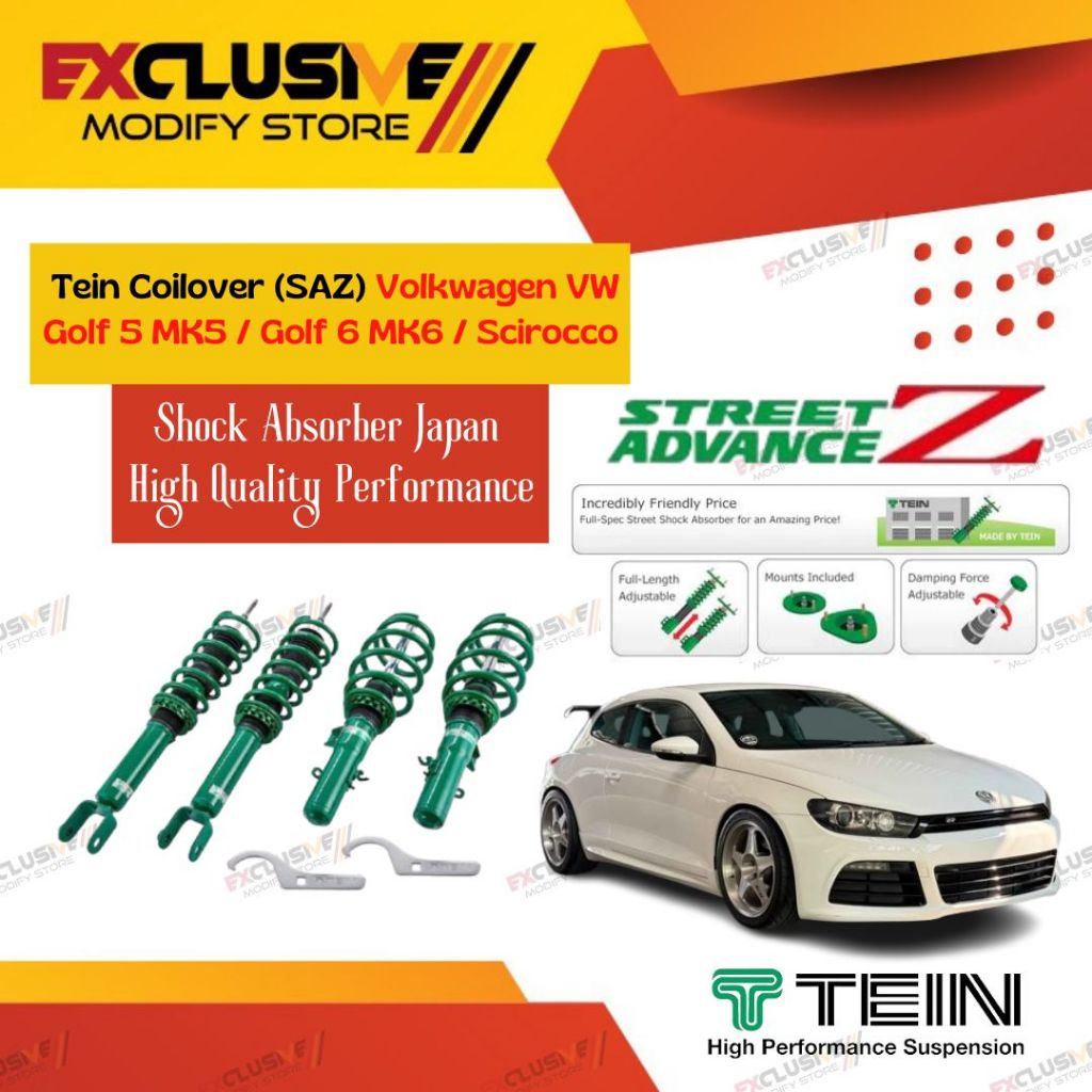 TEIN COILOVER (SAZ) STREET ADVANCE Z FOR VOLKSWAGEN VW GOLF 5 MK5 / GOLF 6 MK6 / SCIROCCO HIGH QUALI