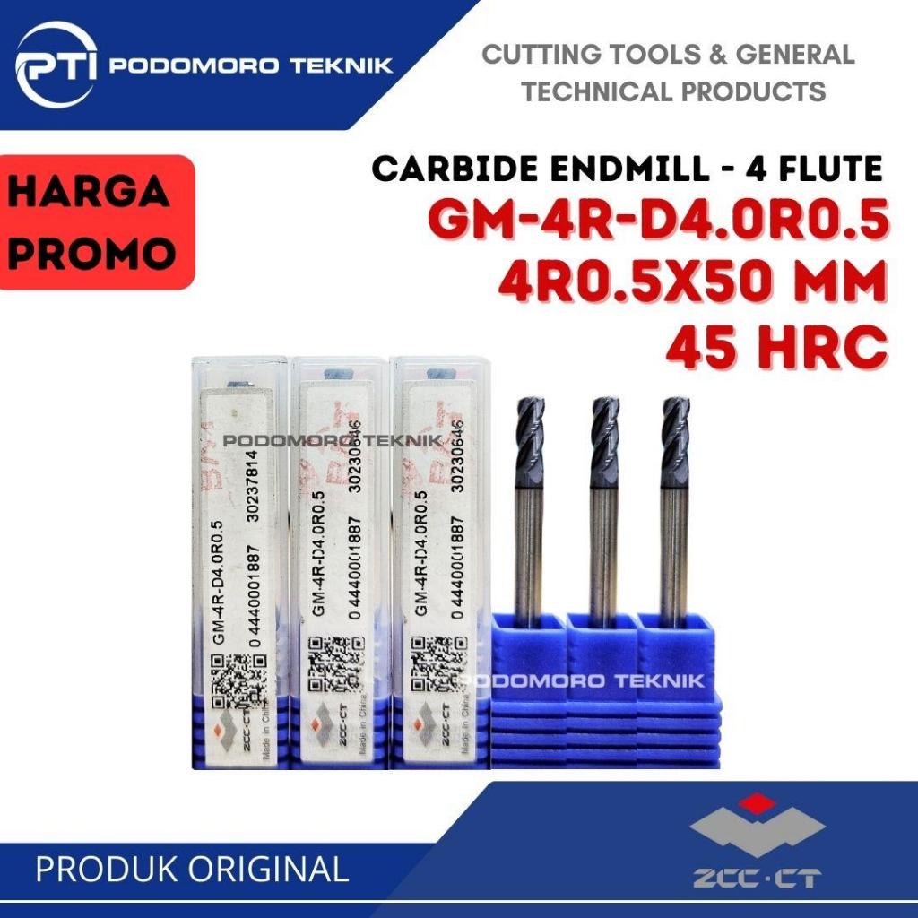 Endmill 4 MM Endmill Carbide 4 R0.5 Zcc.ct Endmill 4 mm R0.5 Mer Zcc.ct