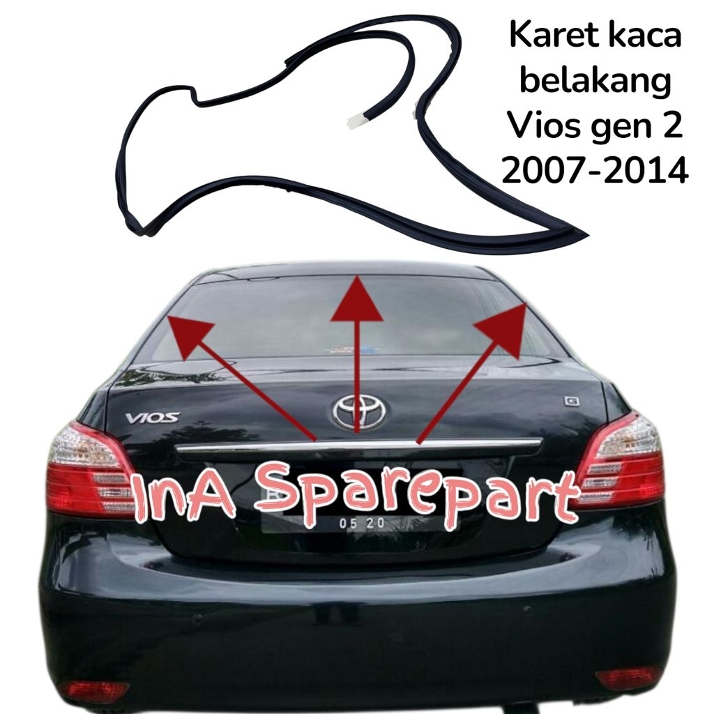 karet kaca besar belakang vios gen 2
