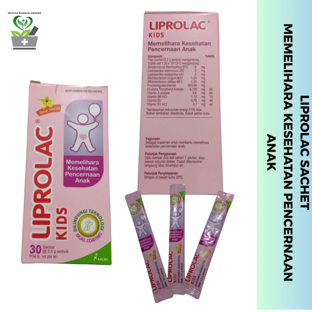 LIPROLAC SACHET Membantu Memelihara Pencernaan Anak