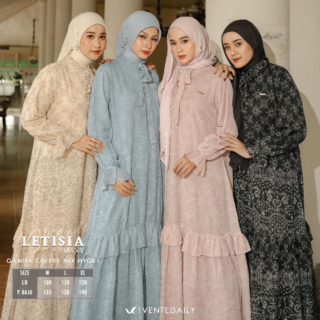 [NEW] GAMIS LETISIA MAXY BY VENTEDAILY // FASHION MUSLIM KEKINIAN // GRACELLA DRESS BY ATHAYA