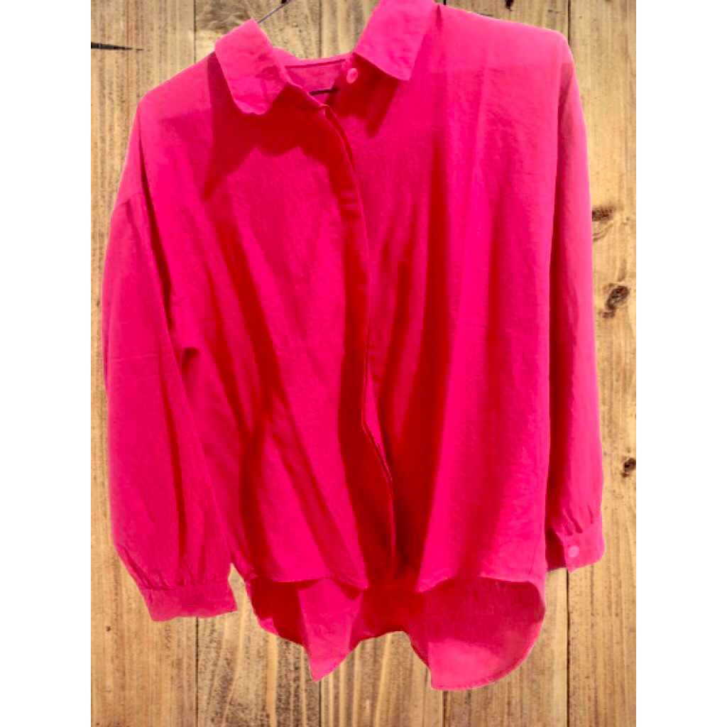 Blouse Wanita pink Polos dengan Bahan Adem dan Nyaman
