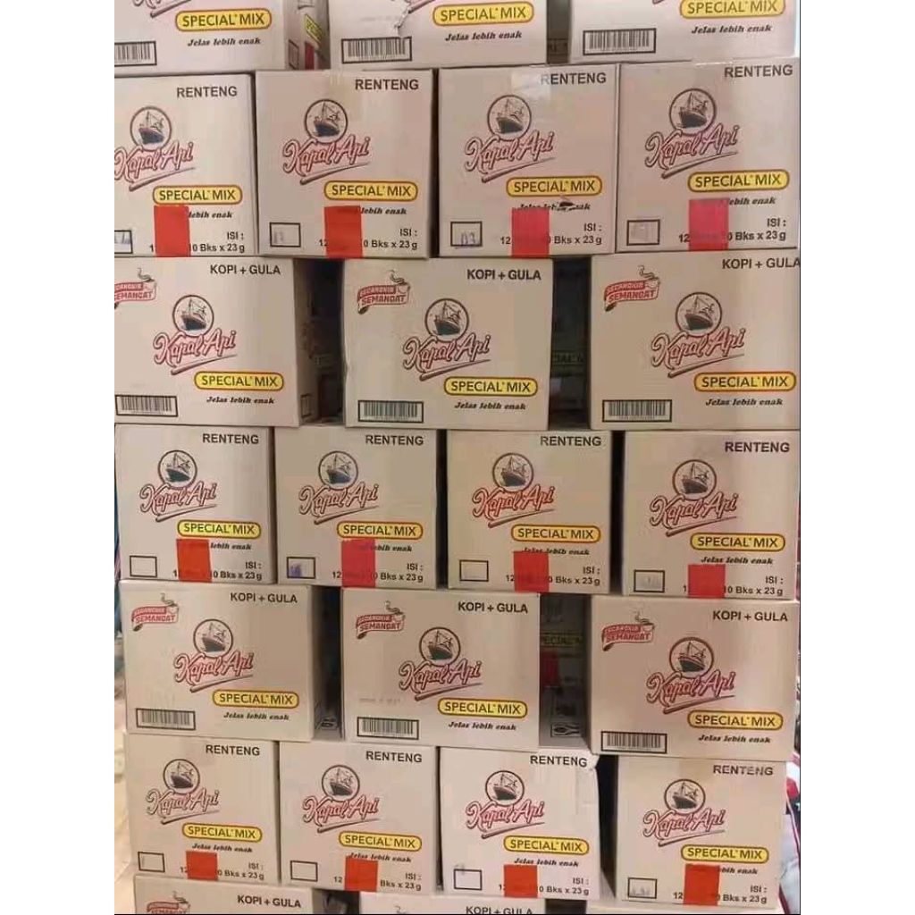 Kapal Api Renceng Kopi Gula Varian Mantap dan Special Mix Karton Dus