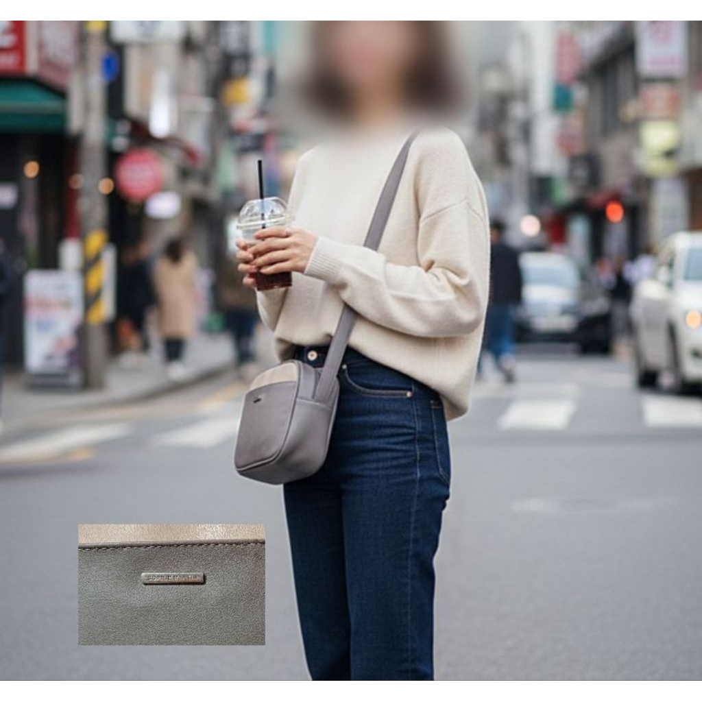 PL Tas Selempang Shopie Martin Paris Cream Grey