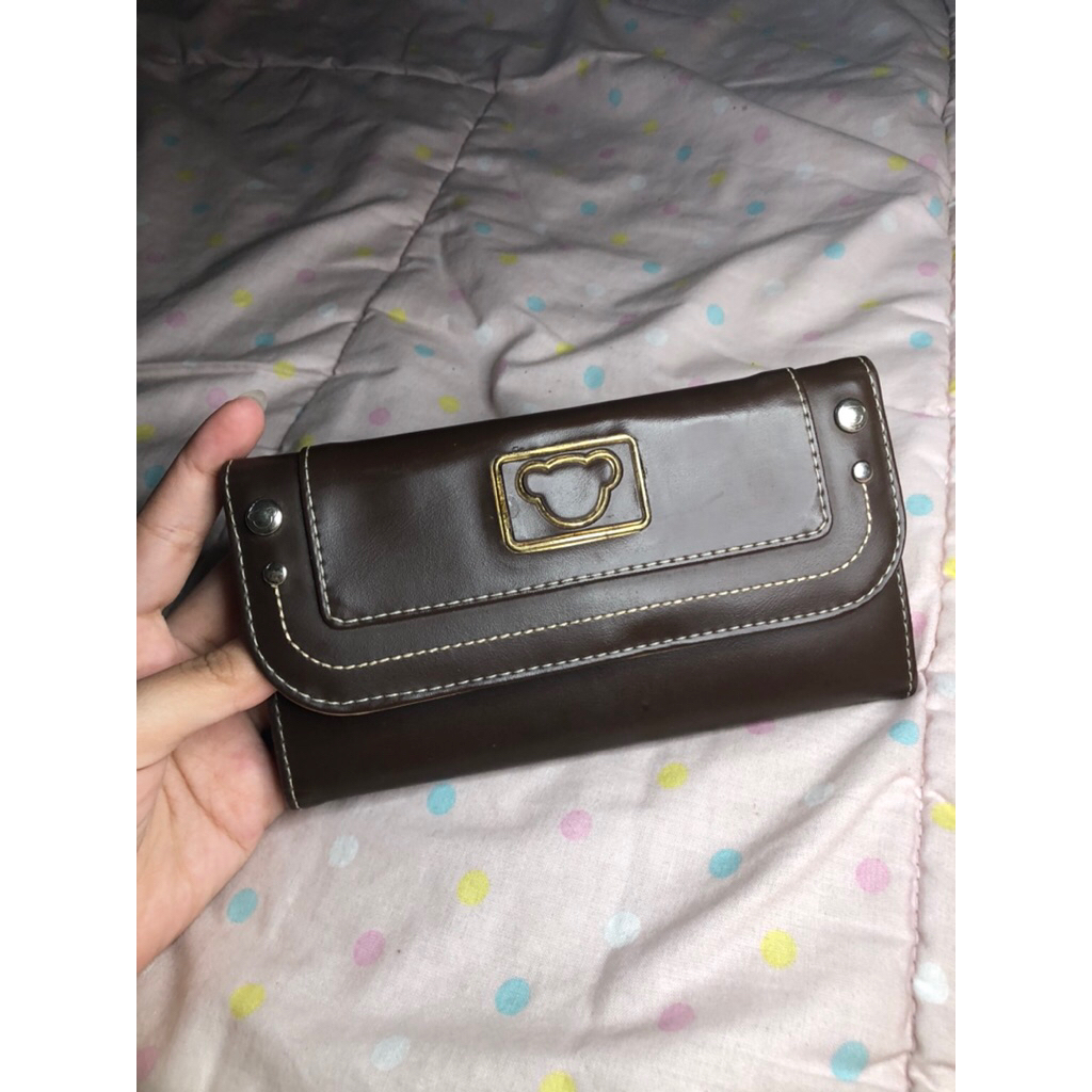 [preloved] dompet milk teddy coklat