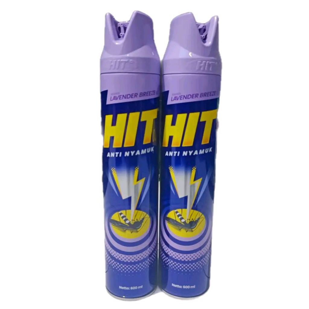 [PAKET 2 BOTOL] HIT LAVENDER BREEZE Anti Nyamuk Semprot Kemasan Kaleng 600ml