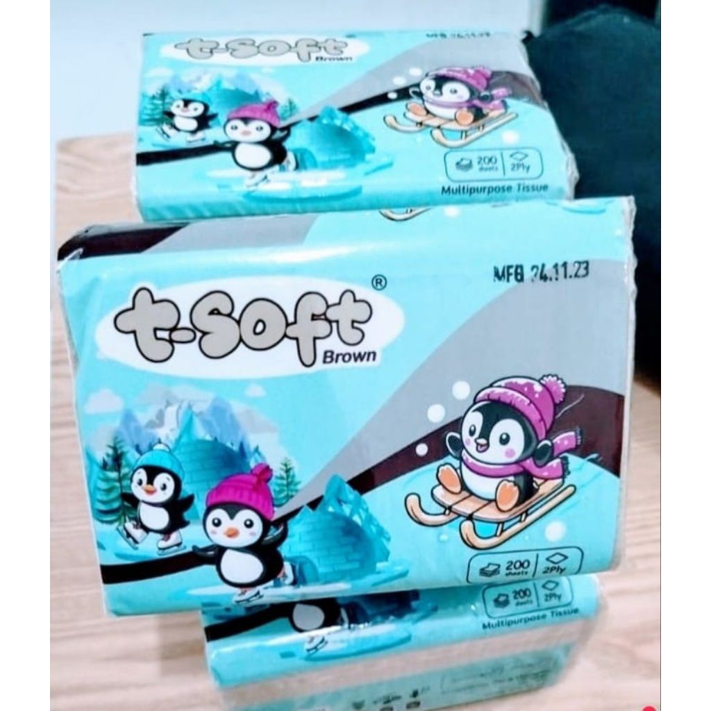 Tisu T-Soft Brown | Tisu Coklat Premium | Tebal & Lembut | Bisa Grosir