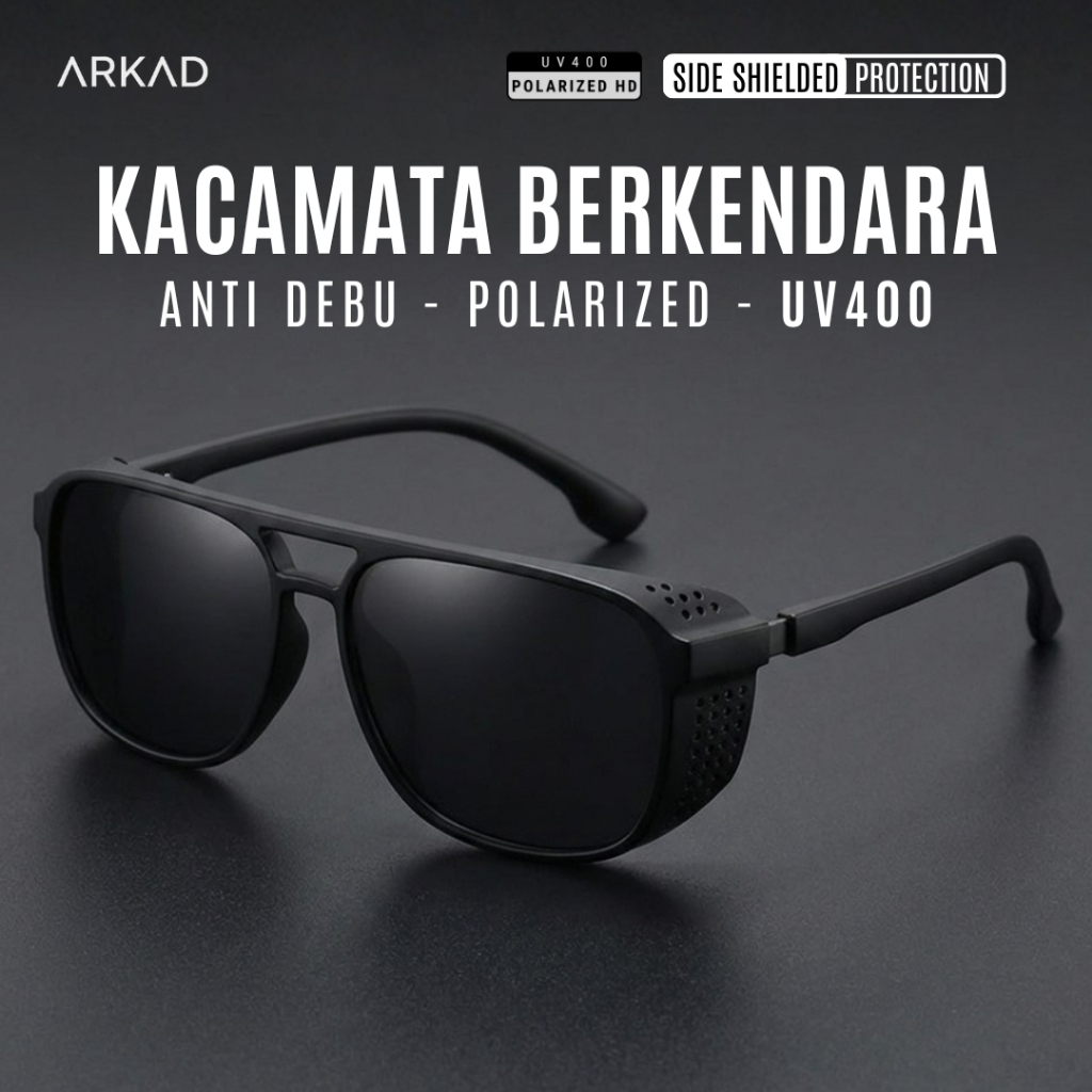 [Kacamata Berkendara] - Rideron UV400 Polarized Original Anti Silau Kacamata Anti Debu Riding