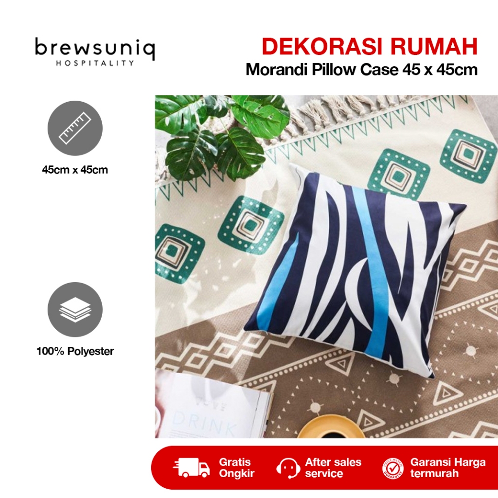 Brewsuniq - Morandi Pillow Case 45 x 45cm -Sarung Bantal Sofa