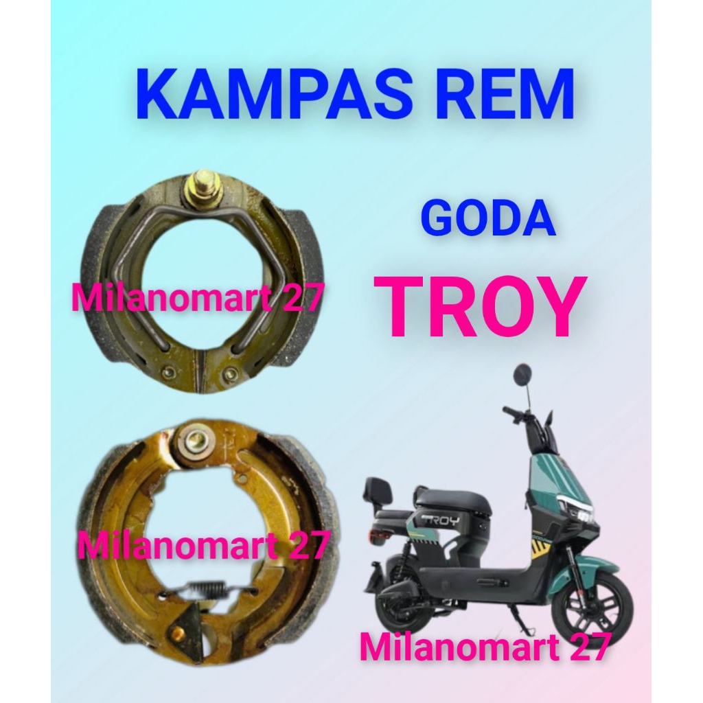 kampas rem sepeda listrik goda TROY 005 kampas rem sepeda listrik goda troy 005