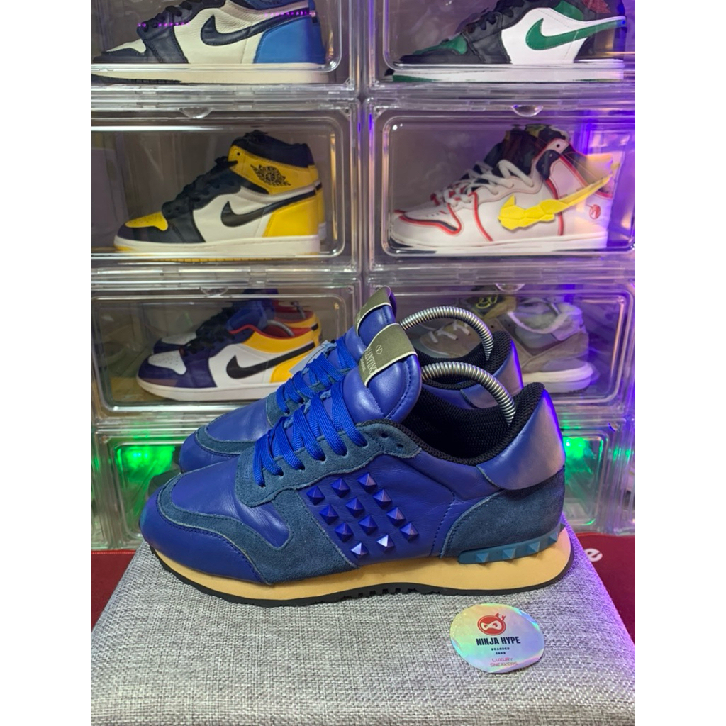 VALENTINO ROCKRUNNER SNEAKERS ROYAL BLUE SNEAKERS , SHOES , SEPATU , SNEAKERS ITALY , SHOES ITALY , 