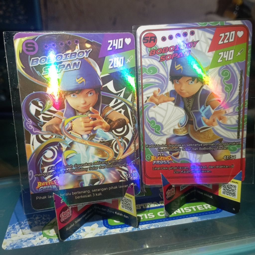 kartu Boboiboy sopan sr hologram