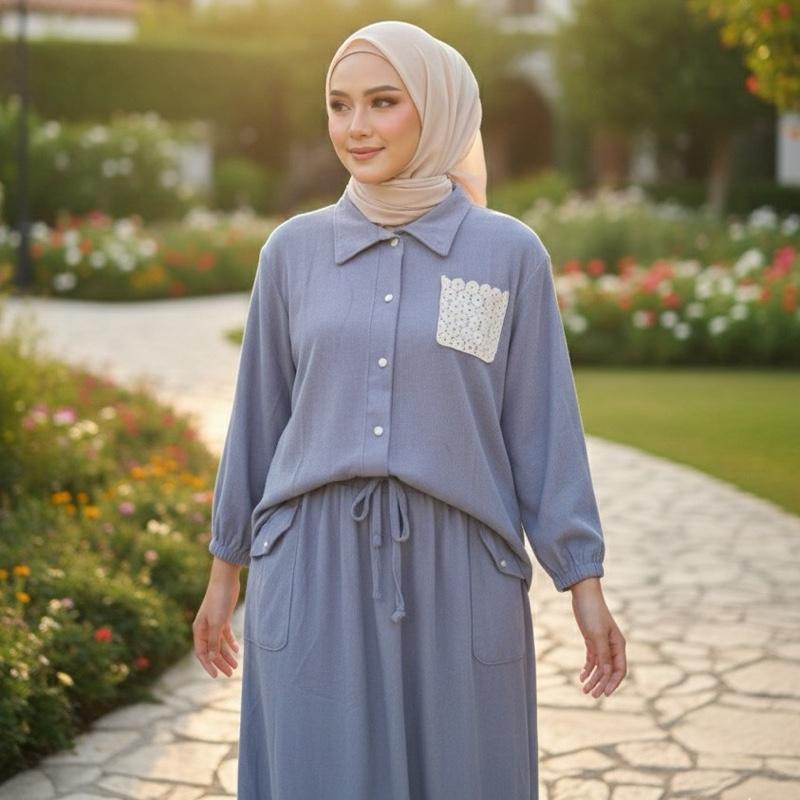 (Arsyla) Lea Setelan Rok Knit Rayon Fashion Terbaru