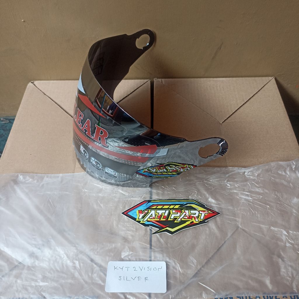 Kaca visor helm KYT 2 vision ink cx 22 KYT Forza KYT ROMEO silver original clear