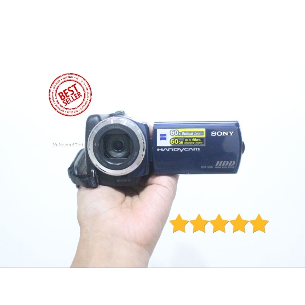 Handycam Sony SR47 HD Video 60x OpticalZoom Hardisk 60GB Biru Murah
